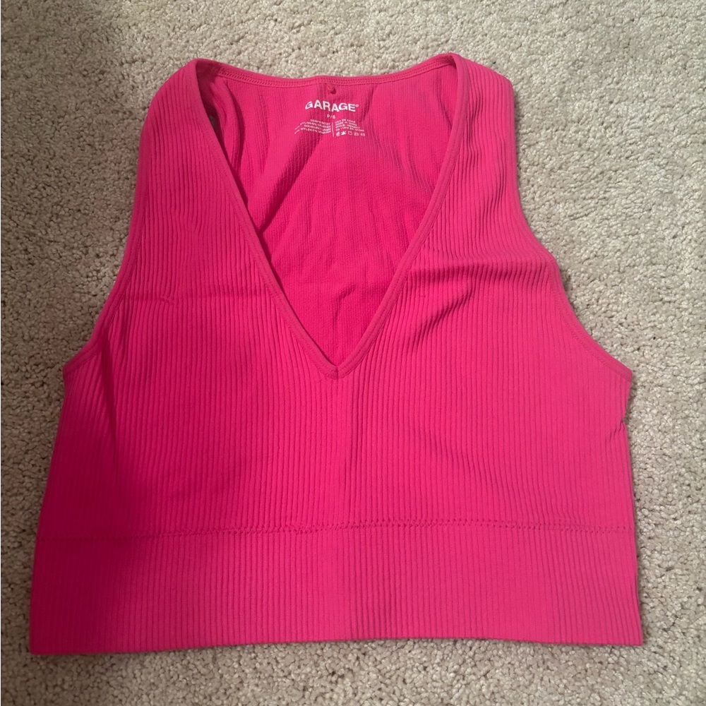Garage Stella Seemless Plunge Top- pink - Picture 3 of 3